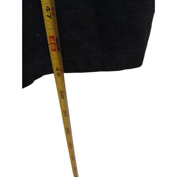 Y2K GUESS Linen Jumpsuit Sz S BLACK Smocked Tube Wide Leg Glam Goth Barbiecore - Picture 12 of 16